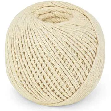 SteadMax 720 ft Butchers Twine String for Cooking, Wrapping, Unbleached 100% Natural Cotton Kitchen for Trussing Turkey & Roasting, DIY Crafting, Durable Tying, Easy Dispensing (2 Pack)