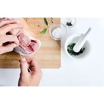 SteadMax 720 ft Butchers Twine String for Cooking, Wrapping, Unbleached 100% Natural Cotton Kitchen for Trussing Turkey & Roasting, DIY Crafting, Durable Tying, Easy Dispensing (2 Pack)