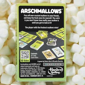 Hasbro Gaming Arschmallows Game | Marshmallow Butt Game | Funny Party Card Games for Teens, Adults, and Families | Ages 13 and Up | 2 to 6 Players