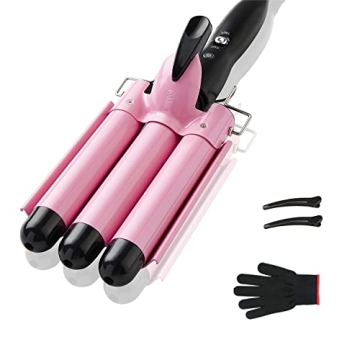 TOP4EVER 3 Barrel Curling Iron for Effortless Hair Waves