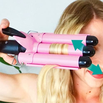 TOP4EVER 3 Barrel Curling Iron for Effortless Hair Waves