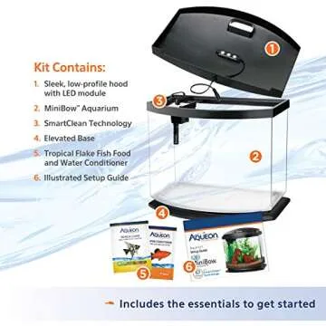 Aqueon LED MiniBow Aquarium Kit 5 Gallon with SmartClean
