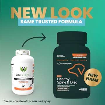 VetriScience Healthy Spine & Disc Easy-Open Capsules, Back & Spinal Support Chondroitin & Taurine Su...