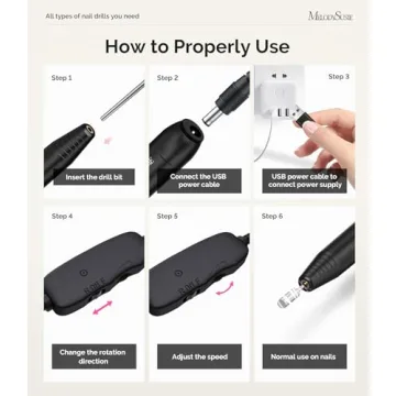 MelodySusie PC120I Electric Nail Drill for Home Use