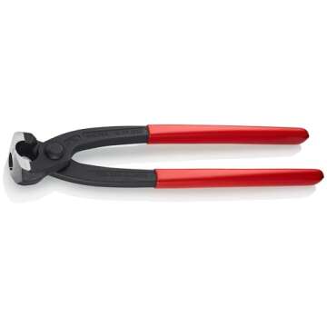 KNIPEX - 10 99 i220 Tools - Ear Clamp Pliers, Front and Side Jaws (1099i220), Red