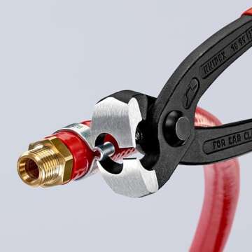 KNIPEX - 10 99 i220 Tools - Ear Clamp Pliers, Front and Side Jaws (1099i220), Red