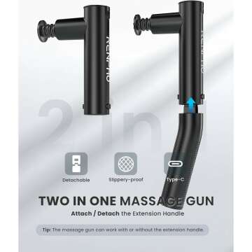 RENPHO 2 in 1 Deep Tissue Massage Gun for Neck & Back