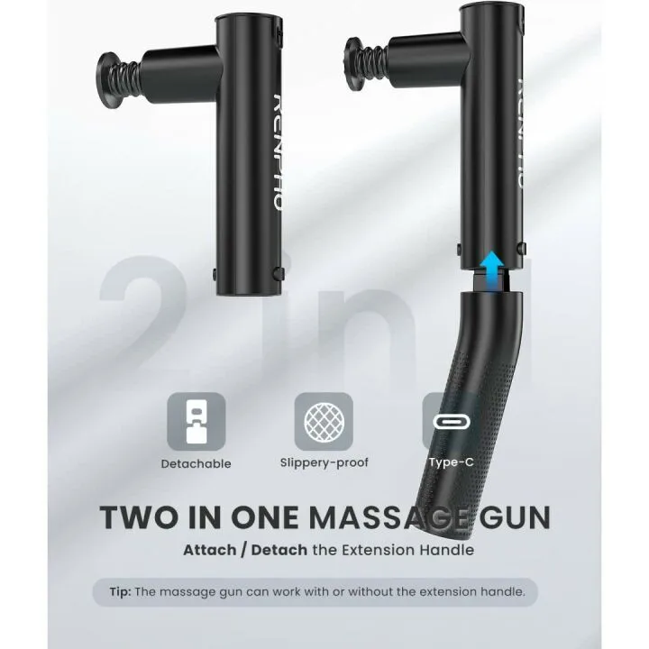 RENPHO 2 in 1 Deep Tissue Massage Gun for Neck & Back