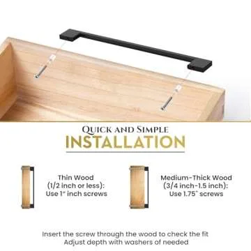 Southern Hills Matte Black Cabinet Pulls for Cabinets and Drawers