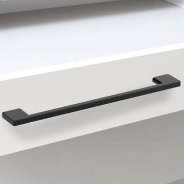 Southern Hills Matte Black Cabinet Pulls 8.75 inch (224mm) Black Handles for Cabinets, Kitchen Cabinet Handles Black - Dresser Pull, Matte Black Drawer Pulls, Vanity Cabinet Hardware, Door Pulls