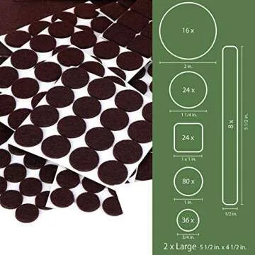 GOSSIP 240 Pcs Felt Pads for Furniture - Floor Protection