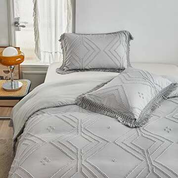 Gray Tufted Comforter Set – Chic & Cozy Bedding