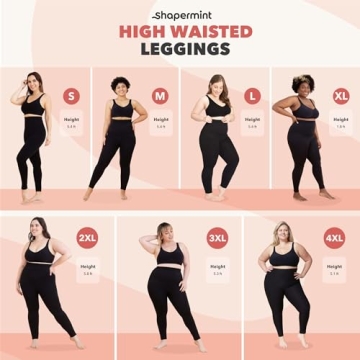 Comfortable SHAPERMINT High Waisted Tummy Control Leggings for Every Body Type