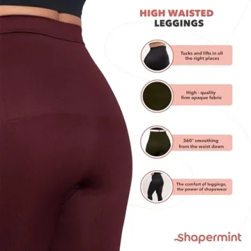 SHAPERMINT Compression Leggings for Women - Non See-Through