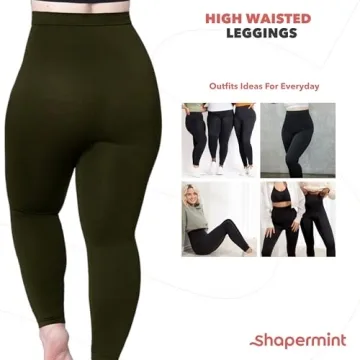 SHAPERMINT Compression Leggings for Women - Non See-Through