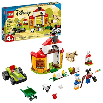 LEGO Disney Mickey and Friends Mickey Mouse & Donald Duck’s Farm 10775 Building Kit; A Creative Pl...