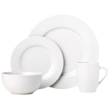 Amazon Basics Porcelain Dinnerware Set - Service for 4