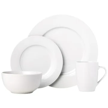 Amazon Basics Porcelain Dinnerware Set - Service for 4