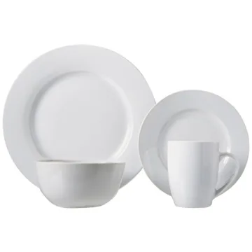 Amazon Basics Porcelain Dinnerware Set - Service for 4