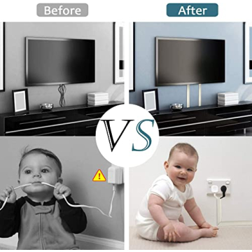 Cable Hider Kit with Paintable Raceway - 68in for TV