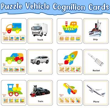 Fun & Educational Wooden Vehicle Puzzles for Toddlers