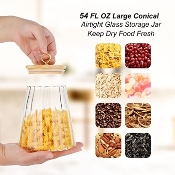 Stylish Airtight Glass Canister for Coffee and Nuts