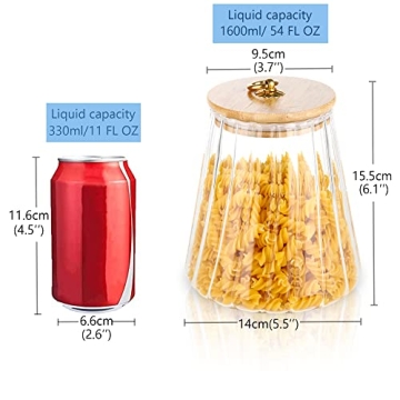 Stylish Airtight Glass Canister for Coffee and Nuts