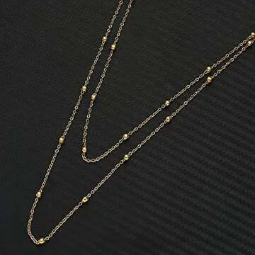 Golden Beads Necklace Body Chain Belly Waist Chains,Gold Beach Waist Belly Body Chains for Women Sexy Body Jewelry (Body c-1200)