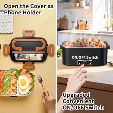 IFENROL 3-IN-1 Electric Heated Lunch Box for Adults