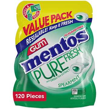 Buy Mentos Pure Fresh Spearmint Sugar-Free Gum 120 Pieces