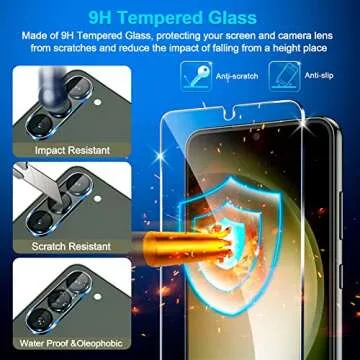 3 Pack Screen & Camera Lens Protectors for Galaxy S23