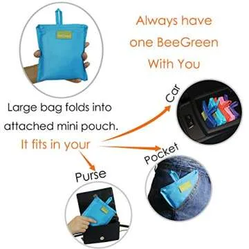 Durable Reusable Shopping Bags Foldable & Washable