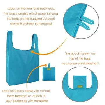 Durable Reusable Shopping Bags Foldable & Washable