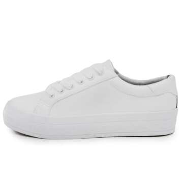 Nautica Women Fashion Sneaker Lace-Up Tennis Casual Shoes for Ladies-Aelisa-White-Size 7
