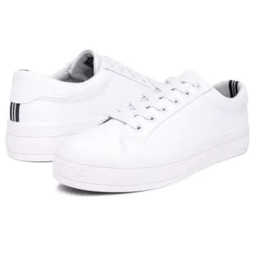 Nautica Women Fashion Sneaker Lace-Up Tennis Casual Shoes for Ladies-Aelisa-White-Size 7