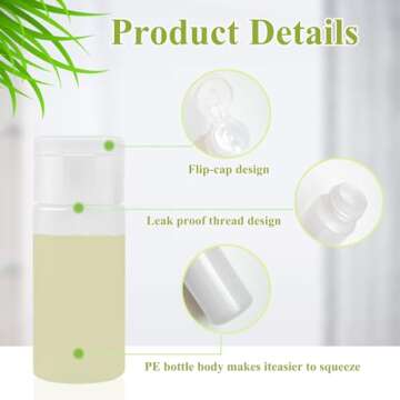 DNSEN TSA Approved Travel Bottles - Leakproof & Squeezable