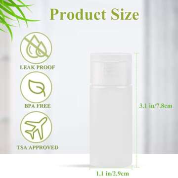 DNSEN TSA Approved Travel Bottles - Leakproof & Squeezable