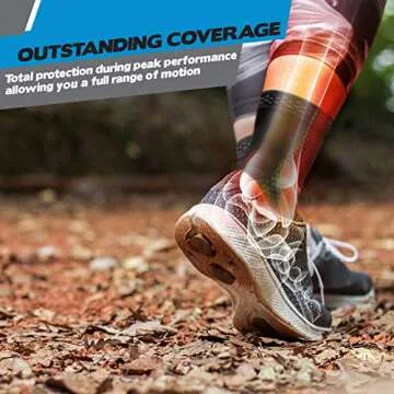 POWERLIX Ankle Orthopedic Brace Compression Support Sleeve (Pair) for Plantar Fasciitis, Swelling, Tendinitis, Arthritis, Sprain