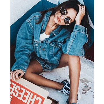 GIFIORE Oval Sunglasses Retro 90s Trendy Eyewear