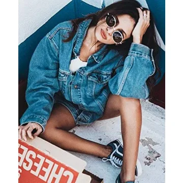 GIFIORE Oval Sunglasses Retro 90s Trendy Eyewear