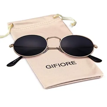 GIFIORE Oval Sunglasses Retro 90s Trendy Eyewear