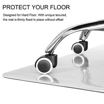 Kuyal Clear Chair Mat for Hardwood Floors 30x48