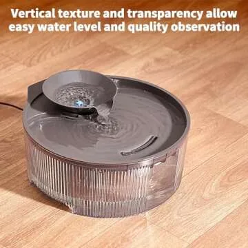 Vekonn Dog Water Fountain, 5L/169oz Pet Water Fountain with Transparent Design and 3 Filters, Dog Fountain with Quiet Pump Ideal for Dogs, Cats and Multi-pet households