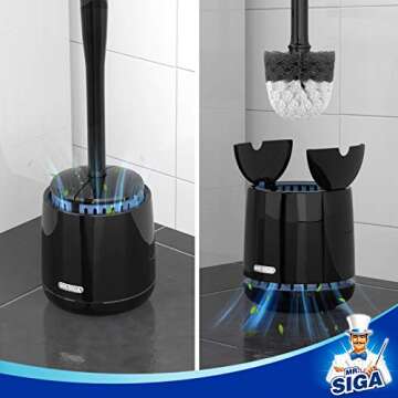 MR.SIGA Elegant Toilet Bowl Brush with Solid Handle