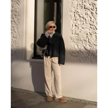 Stylish Pea Coat for Women - Tankaneo Cropped Jacket