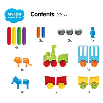 SmartMax STEM Magnetic Animal Train Play Set for Toddlers