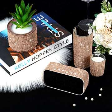 Outus 12000 Pcs Bling Bling Rhinestone Sheet Rhinestones Sticker DIY Car Decoration Sticker Self Adh...