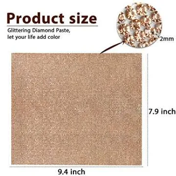 Outus 12000 Pcs Bling Bling Rhinestone Sheet Rhinestones Sticker DIY Car Decoration Sticker Self Adhesive Glitter Crystal Gem Stickers for Car Decoration, 9.4 x 7.9 Inch(AB Color)