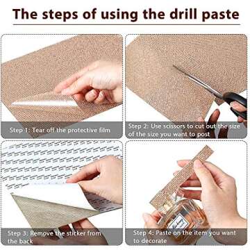 Outus 12000 Pcs Bling Bling Rhinestone Sheet Rhinestones Sticker DIY Car Decoration Sticker Self Adhesive Glitter Crystal Gem Stickers for Car Decoration, 9.4 x 7.9 Inch(AB Color)