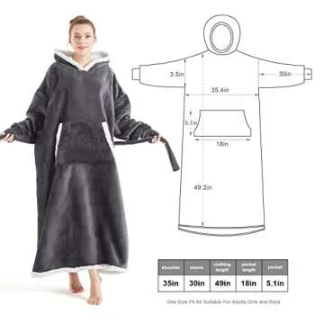 Touchat Wearable Blanket Hoodie - Cozy Oversized for All